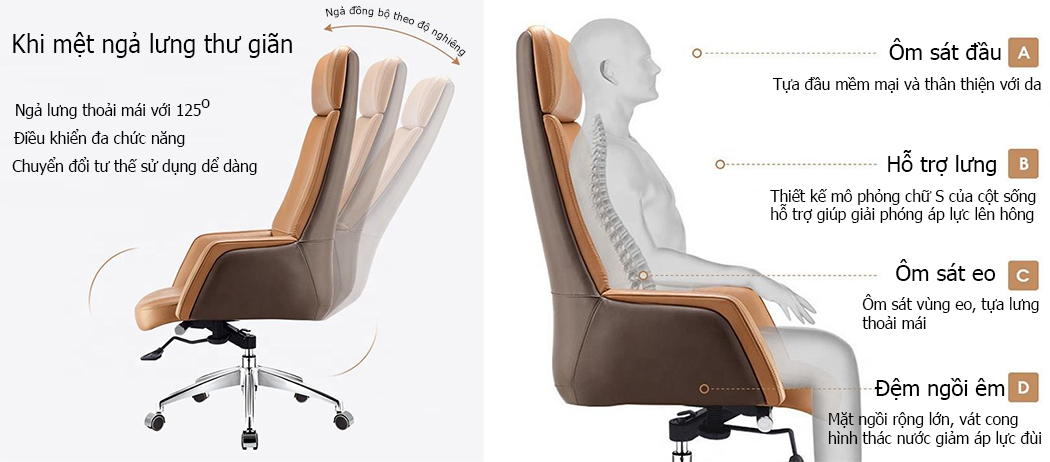 Ghế trưởng phòng A20 chuẩn công thái học