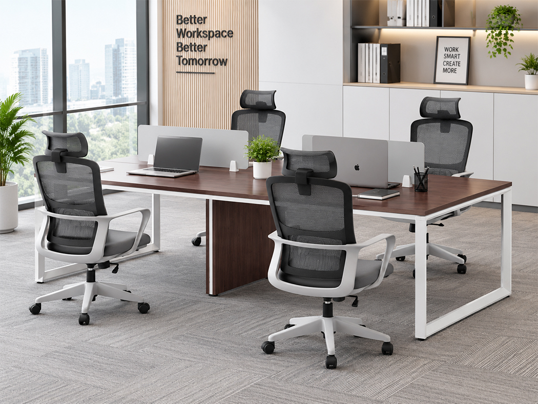 Setup không gian làm việc cùng bàn 4 chỗ 1906B12-4
