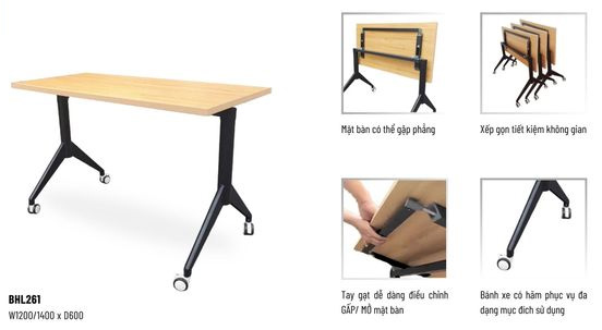 Bàn BHL261 dể dàng gấp gọn