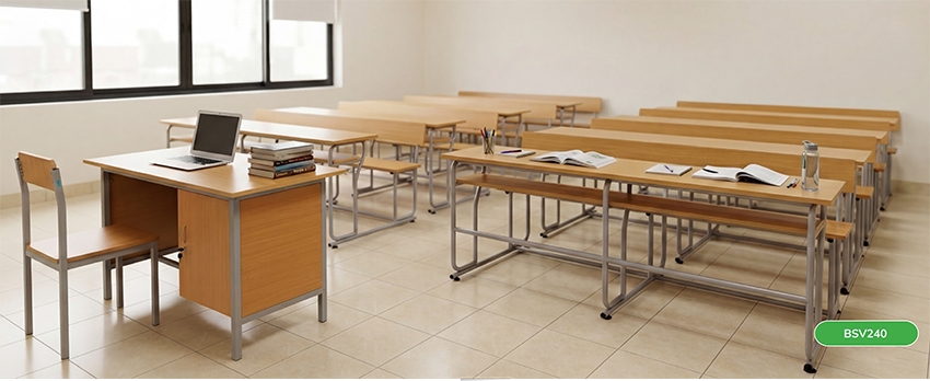 Nâng cao chất lượng giảng dạy với những mẫu bàn ghế giáo viên chất lượng