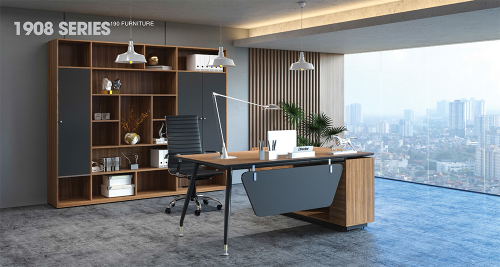 Setup bàn 1908BLD18 cho phòng làm việc giám đốc