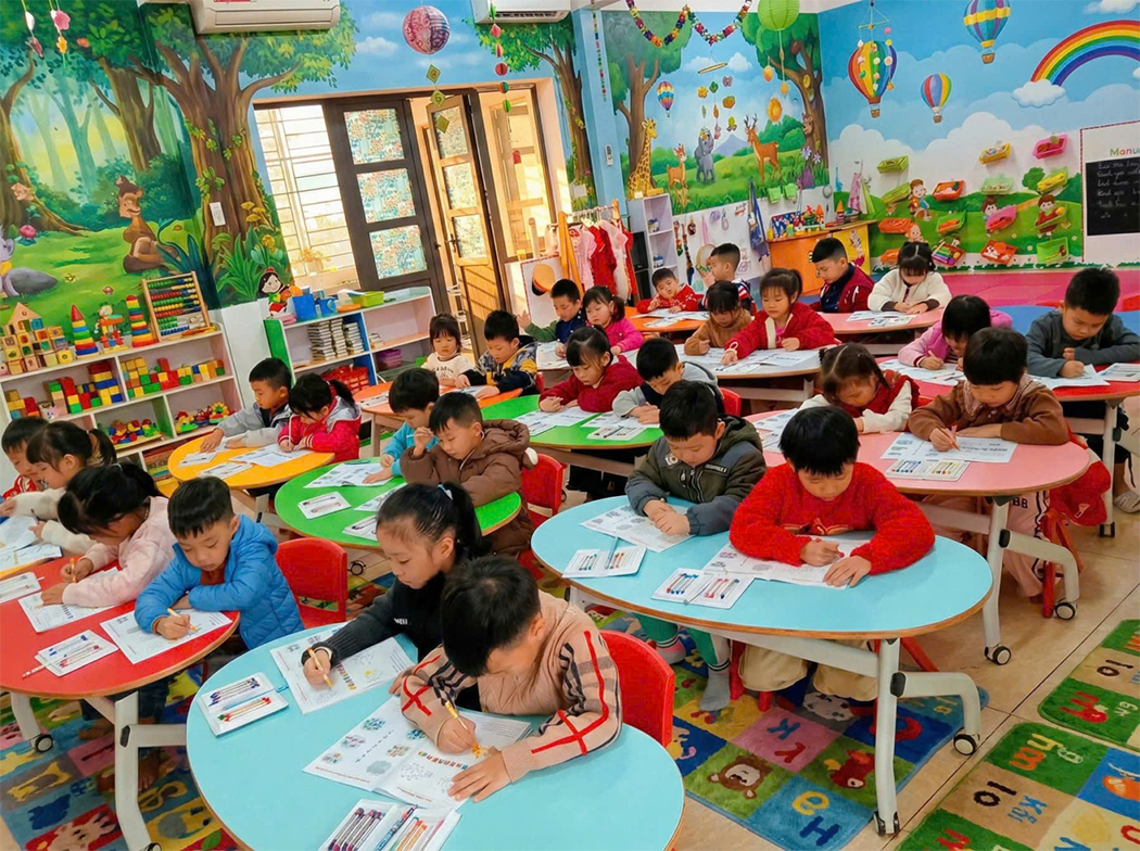 Set không gian học tập cùng bàn hạt điều nhóm BGG05