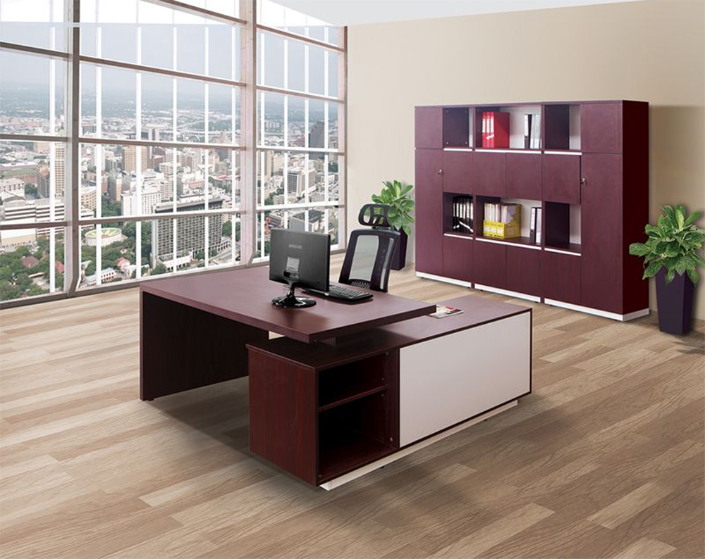 Bàn Lãnh Đạo BLD07 màu nâu đỏ sang trọng