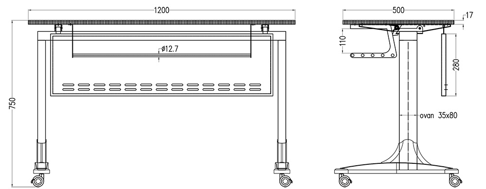 Bản vẽ chi tiết bàn BHT01