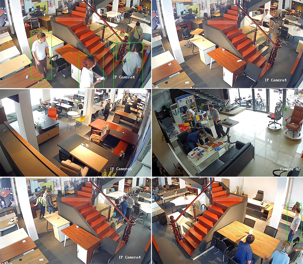 Khách chọn bàn tại showroom