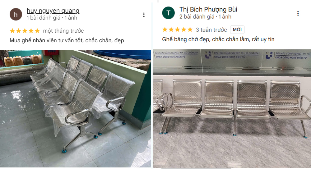 Nhận xét của khách hàng về băng chờ SS4 inox