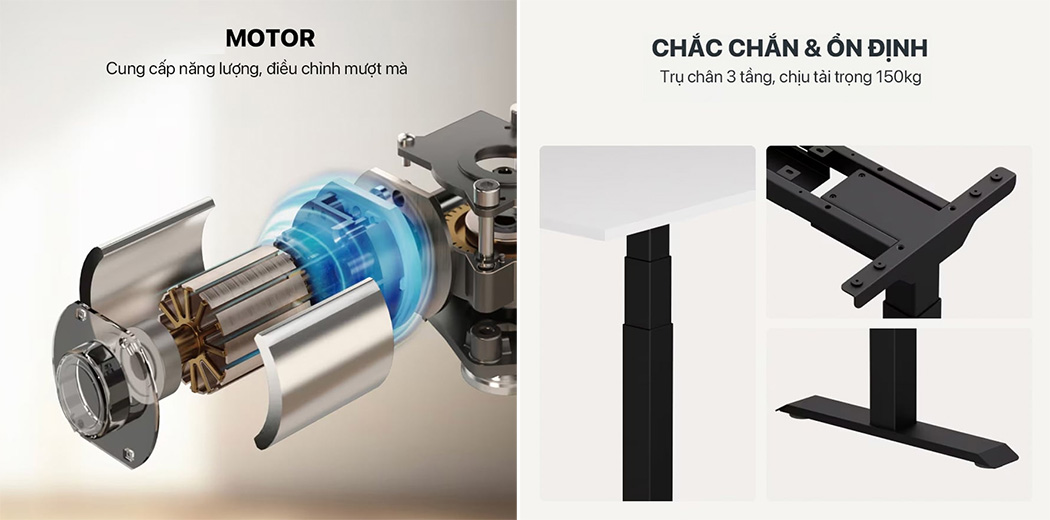 Bàn nâng hạ BNH110 chuyển động mượt mà
