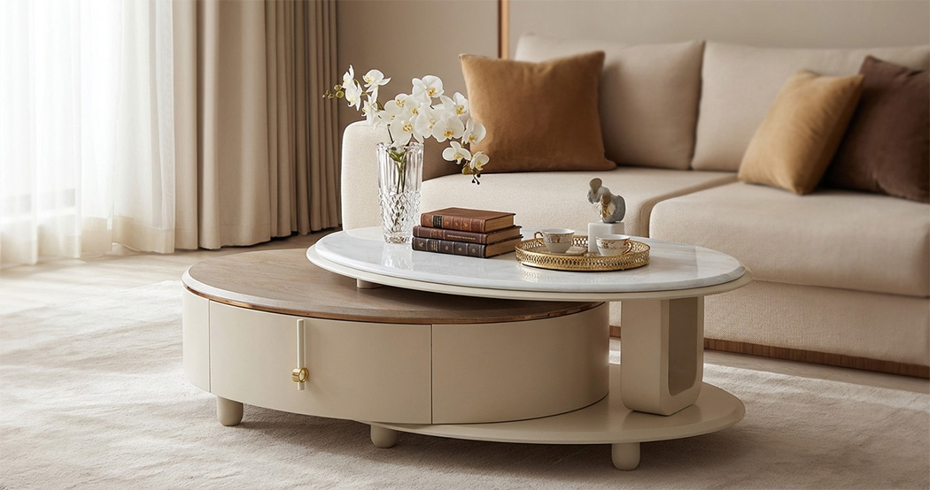 Bàn trà BSF610 tinh tế trong không gian phòng khách