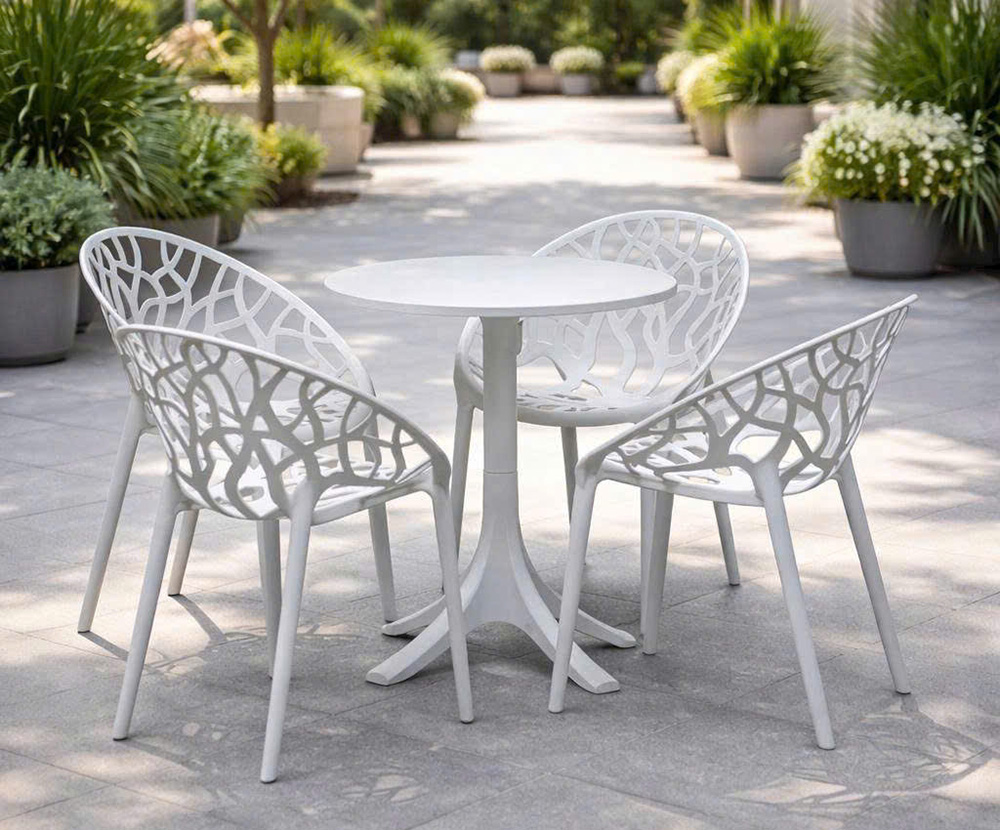 Hình thực tế Ghế cafe CF3018 màu trắng