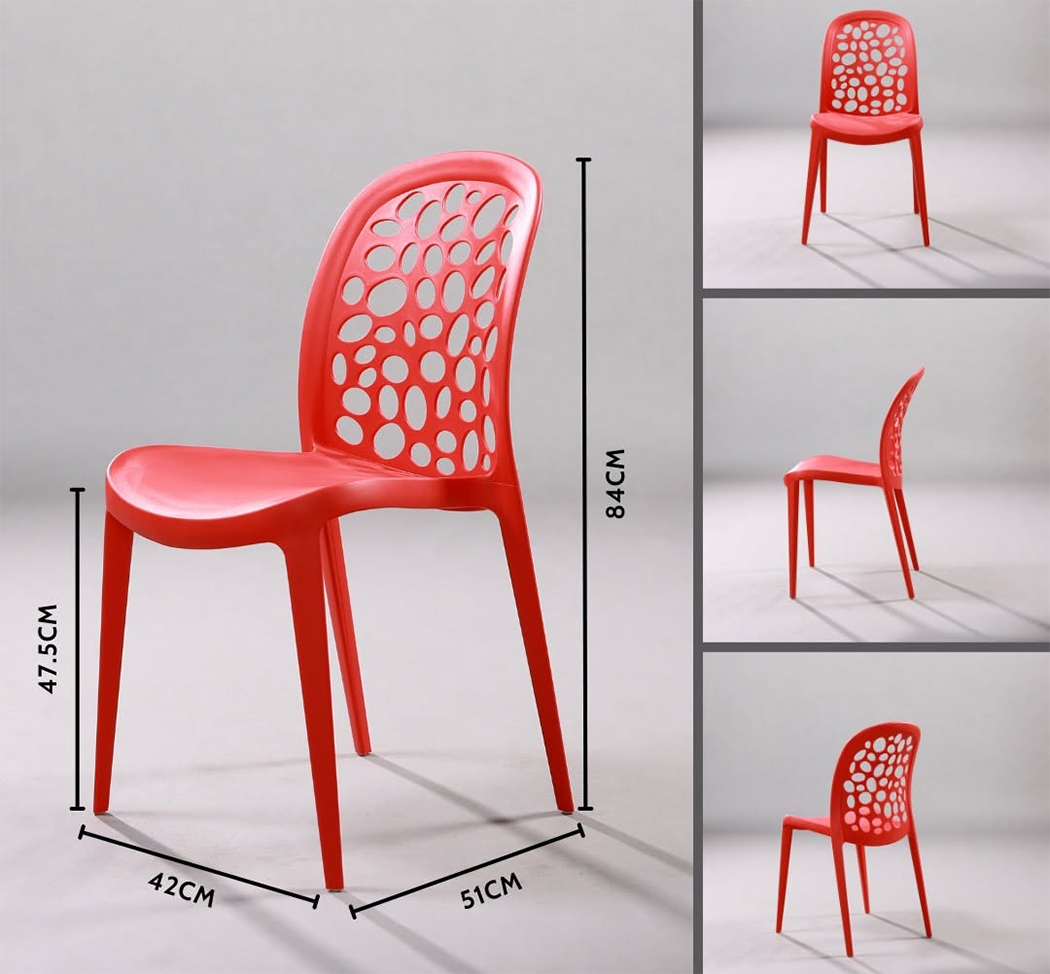 Chi tiết kích thước ghế cafe nhựa 3010