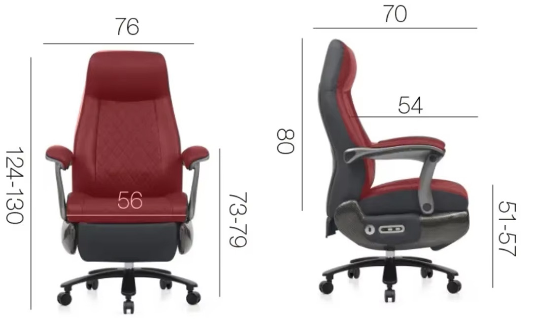 Chi tiết kích thước Ghế Chủ Tịch A505