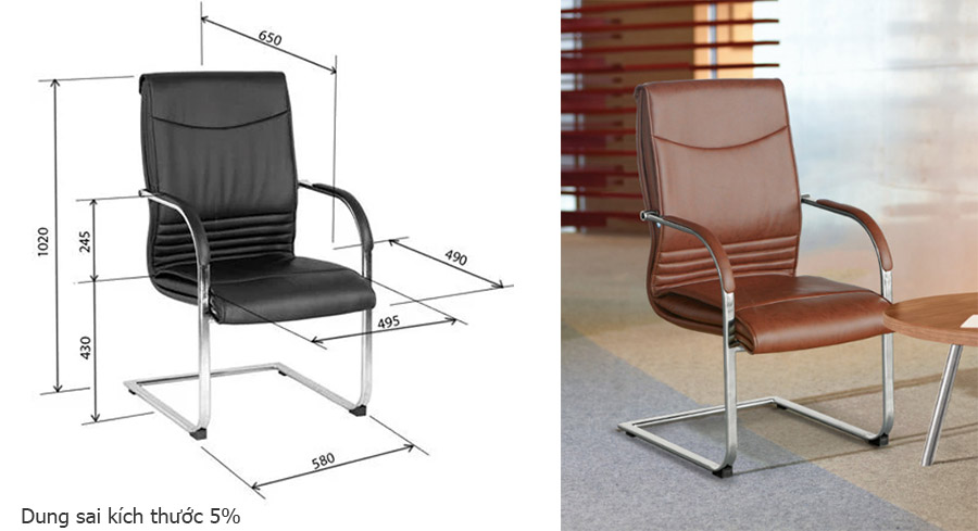 Kích thước ghế CQ9004B 