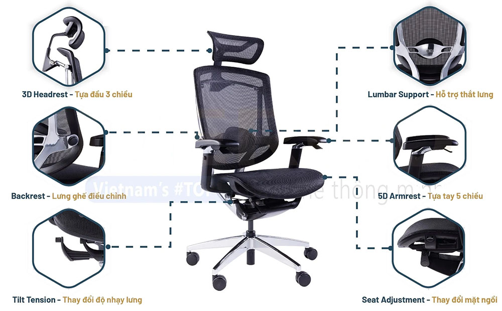 Ghế Ergonomic ERG02