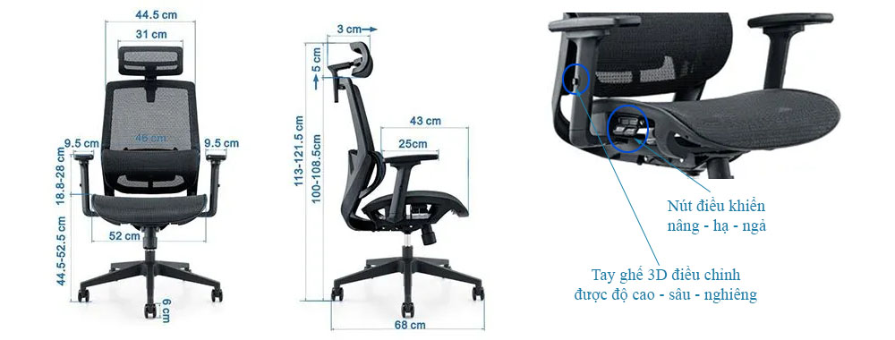 Ghế Ergonomic ERJ103