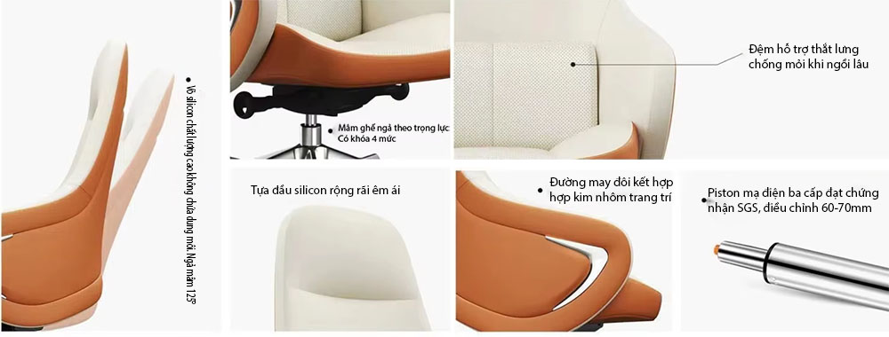Thông tin về tính năng - chất liệu ghế 2024A