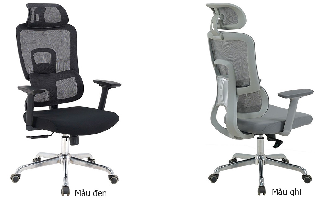 Ghế GL361 màu đen và màu ghi