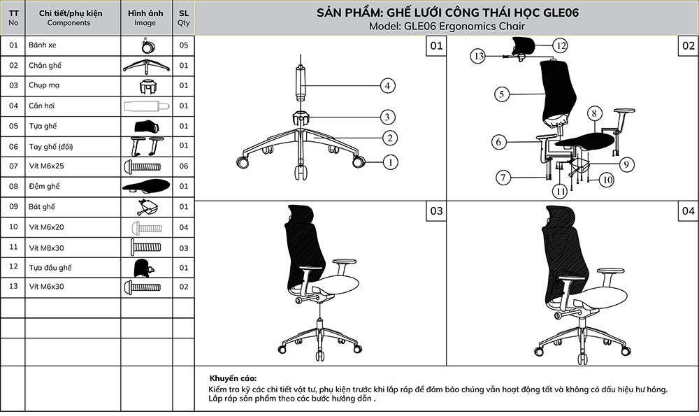 Ghế GLE06