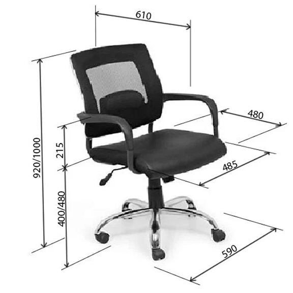 Chi tiết kích thước ghế GX209B