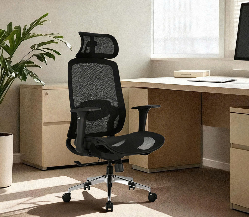 Ghế lưới văn phòng A2509 set trong không gian làm việc