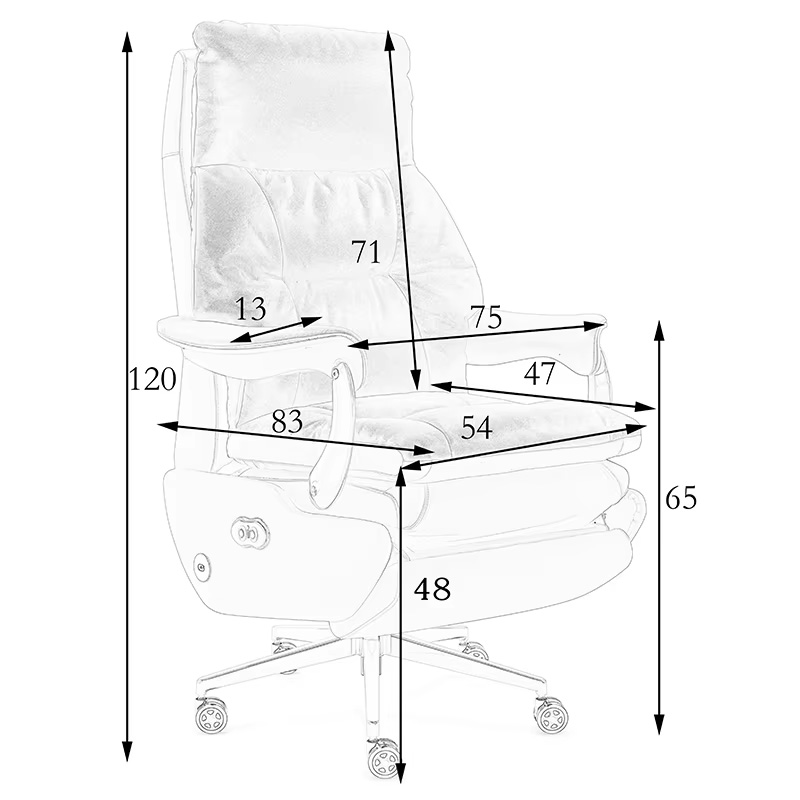 Chi tiết kích thước ghế Massage 1618