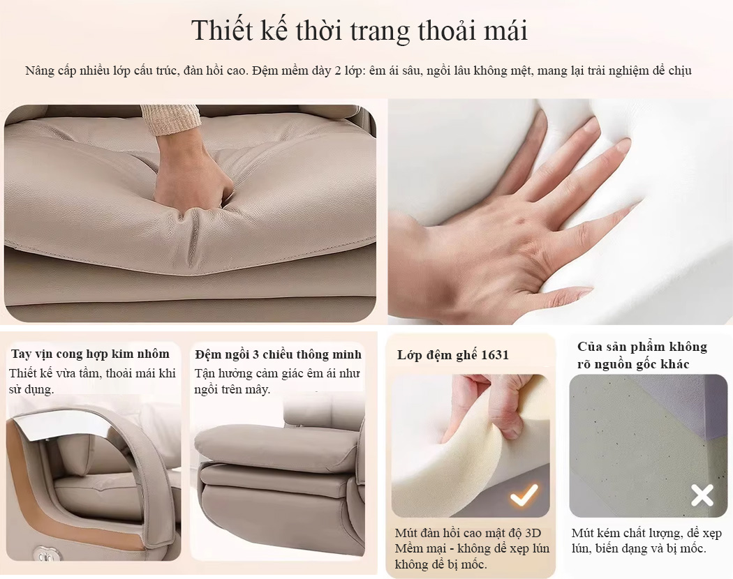 Hình 3: Ghế Massage 1631