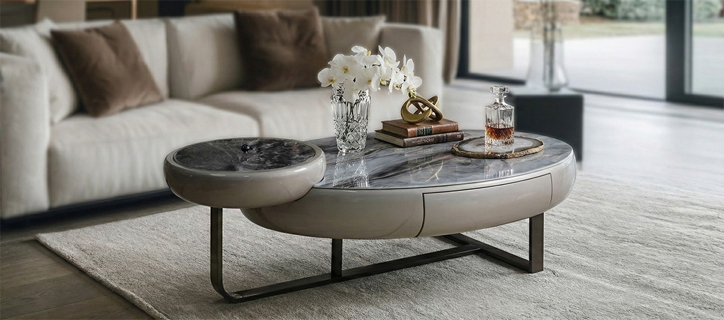 Bàn sofa BSF611 phát huy tối đa vẻ đẹp sang trọng cho phòng khách