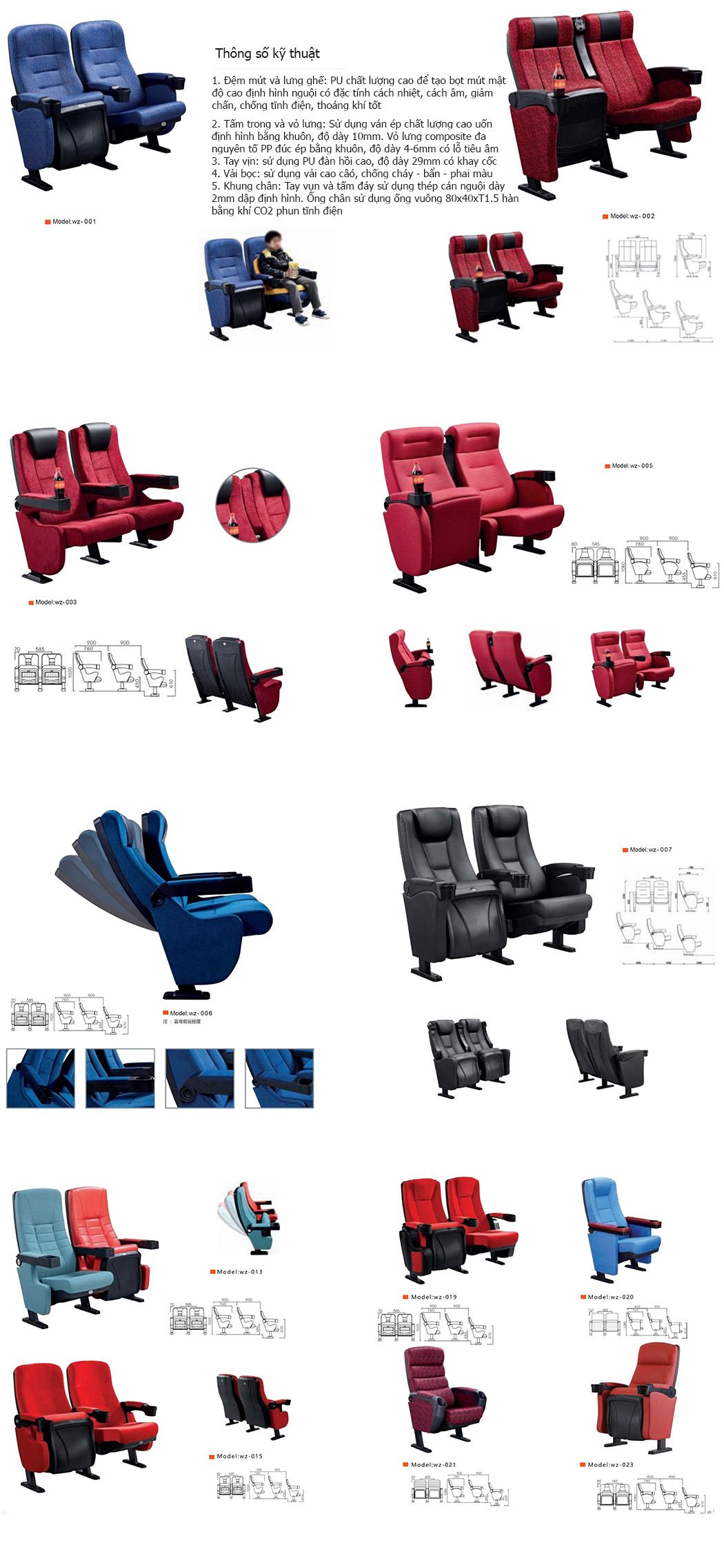 catalogue ghế rạp chiếu phim