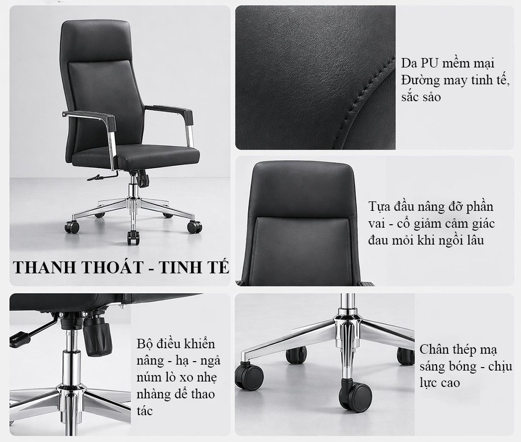 Ghế trưởng phòng A40-2 thanh lịch - tôn dáng
