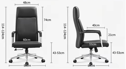 Kích thước ghế trưởng phòng A40-2