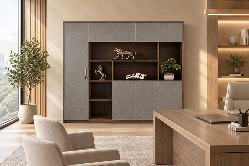 TỦ GỖ LUXURY LUXT2420V2 - Top 5 mẫu bàn, tủ phòng lãnh đạo cao cấp của Hòa Phát