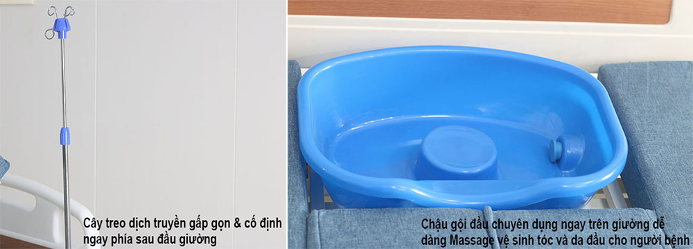 Cọc truyền y tế và chậu gội đầu tại giường GBN37