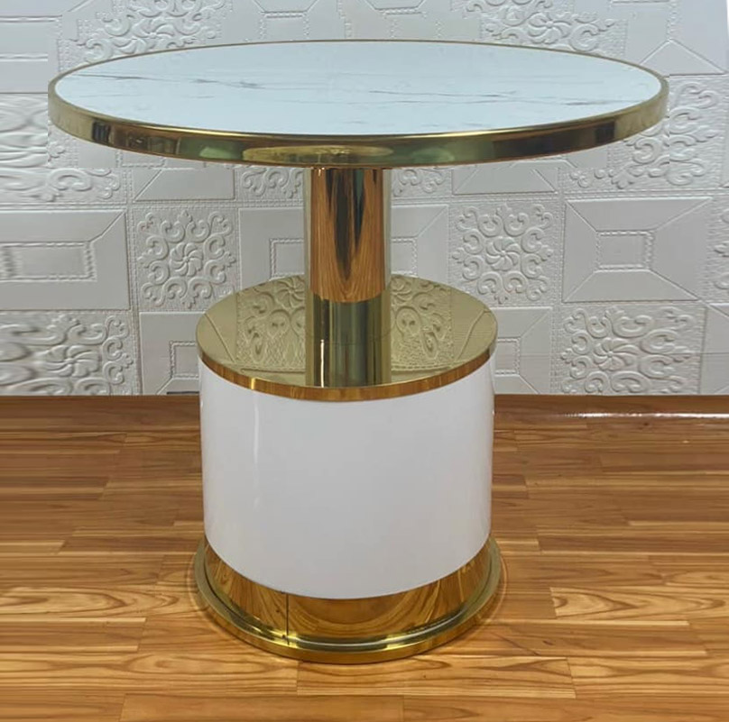 Bàn cafe mặt đá BD001 có đường kính 800