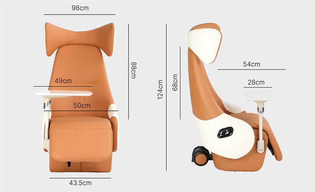 Chi tiết kích thước ghế Recliner 01