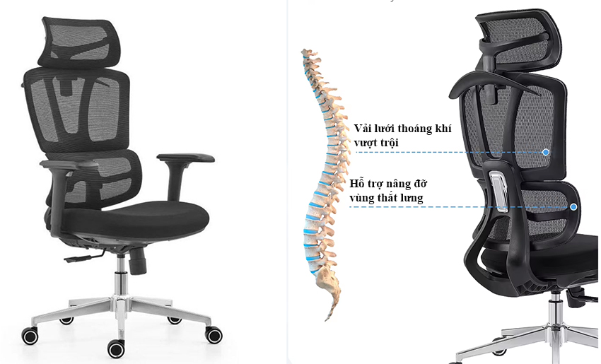 Ghế A229 - Top 5 mẫu ghế công thái học dưới 3.5 triệu bán chạy nhất hiện nay