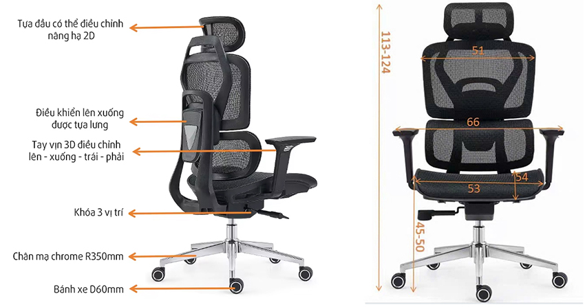 Ghế A567 - Top 5 mẫu ghế công thái học dưới 3.5 triệu bán chạy nhất hiện nay
