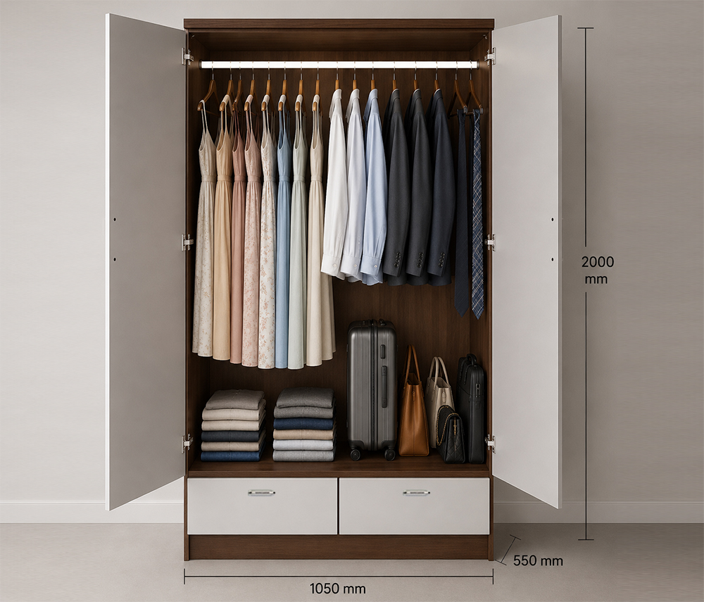 Chi tiết tủ quần áo TA03
