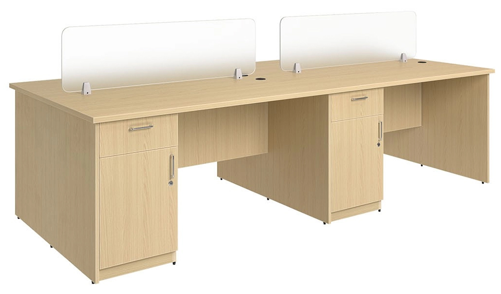 Vách ngăn kính VNK5 sử dụng cho cụm bàn 4 chổ ATMD01