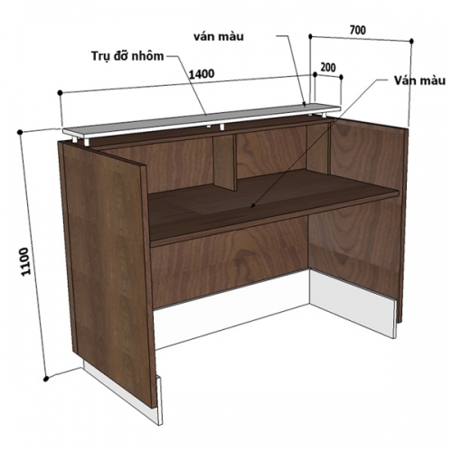 Quầy lễ tân QLT105