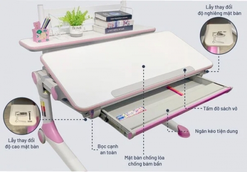 Bàn học sinh thông minh chống gù, chống cận BTM04
