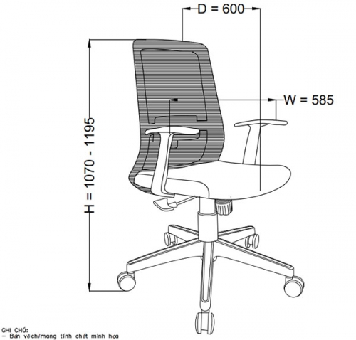 Ghế xoay lưới GL224